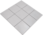 Mosaique Carre uni gris pierre Ceramique gris mat R10B