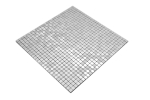 Mosaico Autoadhesivo Cuadrado Alu Plata Seda Cepillado Aluminio Metal Metal look plata mate