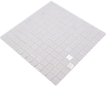 Mosaik Selbstklebend Quadrat Glasmosaik mix weiß matt Transluzent