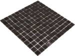 Mosaique Carre autocollant Mosaique de verre mix noir mat translucide