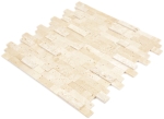 Mosaik Selbstklebend Verbund Naturstein Travertine beige Marmor Verbundoptik matt glänzend