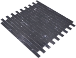 Mosaik Selbstklebend Brick Naturstein Nero Marmor Verbundoptik schwarz glänzend