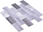 Mosaico Autoadhesivo Rectangulo Vinilo Cemento look Mix gris Subway gris mate