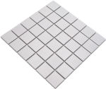 Mosaique Carre blanc uni Ceramique aspect blanc mat R10B