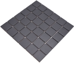 Mosaique Carre uni noir Ceramique mate R10B