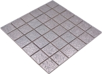 Mosaico cuadrado uni plata martillado ceramica martillo mirada metal brillante