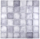 Verre Mosaique Carreau Qudrat gris Mix MORNING Revetement mural cuisine - 88-0020