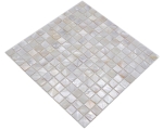 Mosaik Quadrat mix perlmutt Muschel permutt glänzend