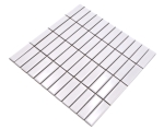Varillas de mosaico de ceramica lisa blanca brillante de aspecto reticulado