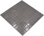 Piezas de mosaico metal liso ceramica brillante aspecto reticulado metal gris
