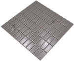 Varillas de mosaico metal liso mate ceramica aspecto reticulado metal gris