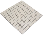 Varillas de mosaico ceramico liso beige mate de aspecto reticulado
