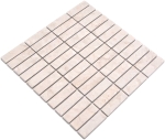 Mosaik Stäbchen Steinoptik hellbeige Keramik matt
