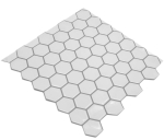 Mosaique Adhesif Vinyle Hexagon white Aspect hexagonal blanc brillant