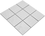 Mosaico quadrato Spirit in ceramica bianca effetto retro opaco