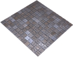 Mosaique Carre ECO uni bronze oxide verre mat