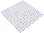 Mosaico quadrato ECO BLANCO PAT vetro antiscivolo effetto piscina bianco opaco R11C