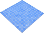 Mosaic square ECO Niebla AZUL CELESTE PUR glass pool look blue glossy