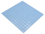 Mosaico QUADRAT ECO LISOS AZUL CLARO 25 PUR vidrio azul claro brillante