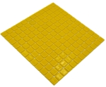 Mosaico cuadrado ECO LISOS amarillo 25 PUR vidrio aspecto natural amarillo brillante