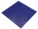 Mosaic QUADRAT ECO LISOS DARK BLUE 25 PUR glass dark blue glossy