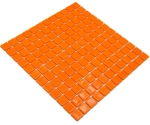 Mosaique carree ECO LISOS orange 25 PUR verre aspect naturel brillant