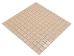Mosaik QUADRAT ECO LISOS BEIGE 25 PUR Glas beige glänzend
