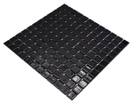 Mosaic QUADRAT ECO LISOS BLACK 25 PUR glass black glossy