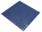 Mosaique QUADRAT ECO LISOS PETROL 25 PUR verre petrole brillant