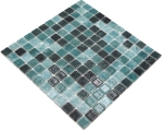 Mosaico cuadrado ECO BALI 25 PUR vidrio aspecto natural mezcla verde brillante