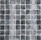 Piscina mosaico piscina mosaico de vidrio negro antracita iridiscente pared suelo cocina bano ducha - 220-P56383