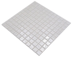 Mosaic tile, pool mosaic, swimming pool mosaic, white, cream, silver, glossy, metallic