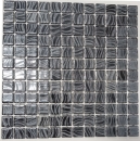 Mosaikfliese Poolmosaik Schwimmbadmosaik Schwarz Graphit Silber Dusche Wand SPAIN - 220-78253U