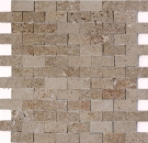 Splitface Mosaik Fliese Travertin Natursteinwand Walnuss Brick Noce Travertin 43-44248