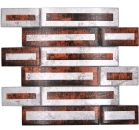 Mosaico 2D-look translucido cristal marron brillante - 10 hojas de mosaico