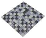 Bordo per piastrelle in mosaico di vetro grigio antracite - 72-0204 - Kopie