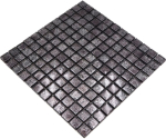 Mosaikfliesen Glasmosaik Schwarz Anthrazit Struktur Quadrat Crystal