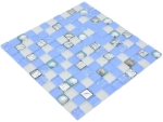 Mosaik Muscheloptik Transluzent Crystal blau glaenzend