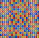 Glasmosaik Mosaikfliese Bordüre Rot Orange Blau Grün Gelb Lila - 88-XC123