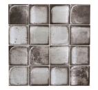 Mosaique Carre Mosaique de verre Cement Style grey Translucide Aspect ciment gris brillant