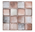 Mosaique Carre Mosaique de verre Cement Style light beige Translucide Aspect ciment beige clair brillant