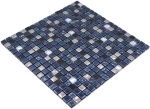 Mosaico de vidrio piedra natural rustico antiguo grafito negro plata - 92-660 - Kopie