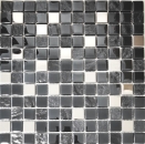 Mosaique de verre Bordures Anthracite argente bleu - 88-0322