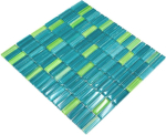 Bordo in mosaico di vetro ore Kiwi Green Bars Style - 77-0508_b - Kopie