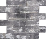 Mosaique de verre noir avec argent brillant mur cuisine salle de bain douche - 88-SW02