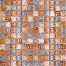Mosaique Carre Mosaique de verre Wildlife lightbrown Translucide aspect vie sauvage brun clair brillant