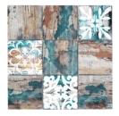 Mosaique Carre Mosaique de verre mix beige petrole translucide mat