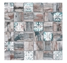 Mosaique Carre Mosaique de verre mix grey brown green Translucide gris brun vert mat