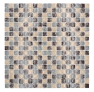 Glasmosaik Mosaikfliese gebrochen grau beige braune