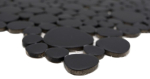 Mosaico guijarro uni negro mate ceramica aspecto guijarro